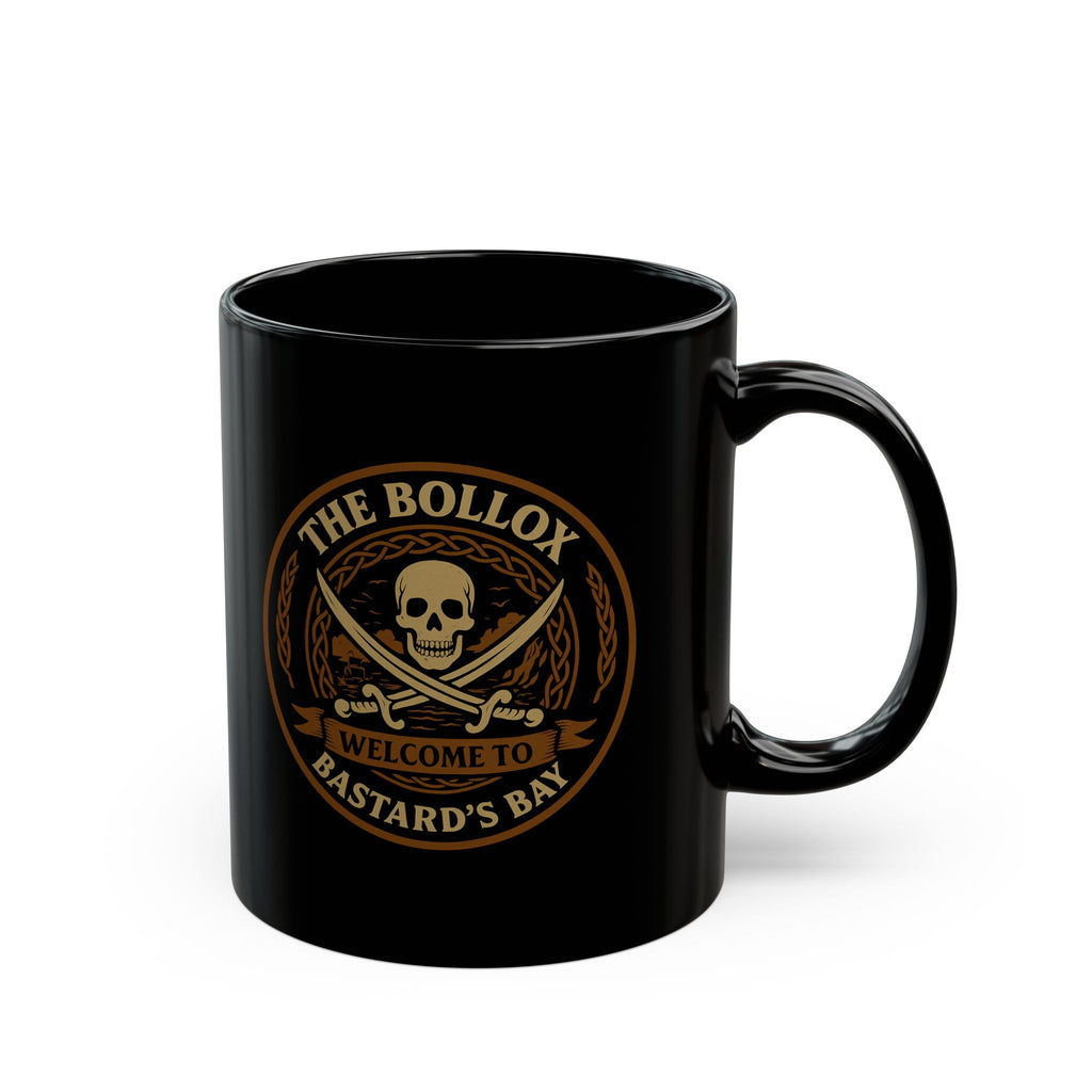 Welcome to Bastards Bay Black Mug (egg)