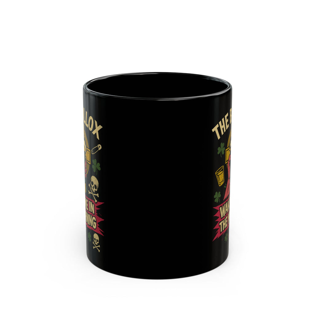 Wake Me in the Morning Black Mug (egg)