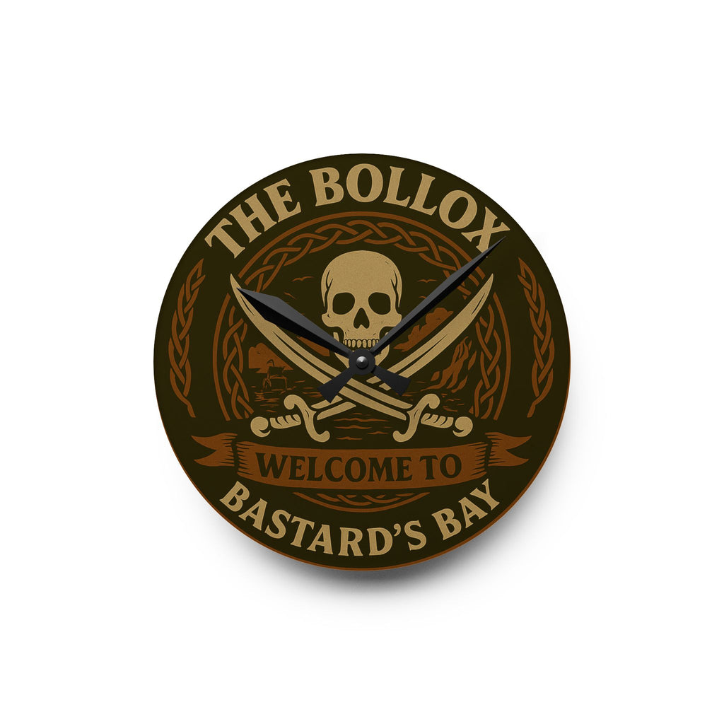 Welcome to Bastards Bay Wall Clock (egg)