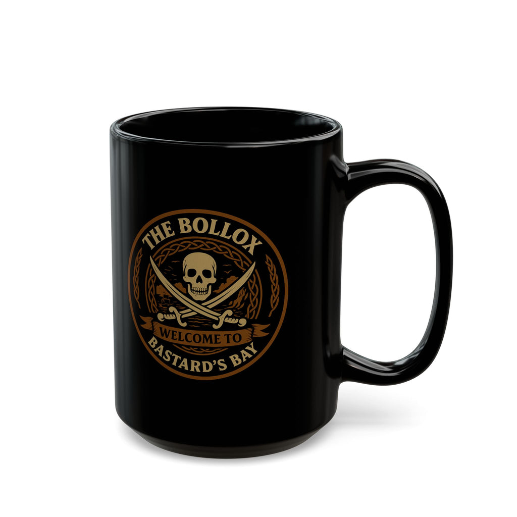 Welcome to Bastards Bay Black Mug (egg)