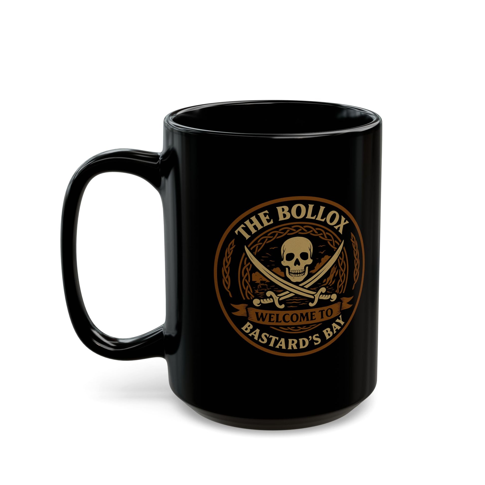Welcome to Bastards Bay Black Mug (egg)